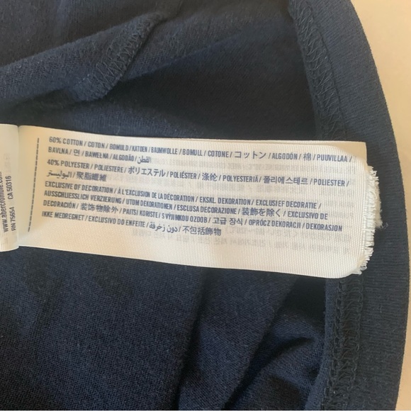 Abercrombie Kids Navy Short Sleeve Shirt V-Neck Size XS 8 - Picture 4 of 5